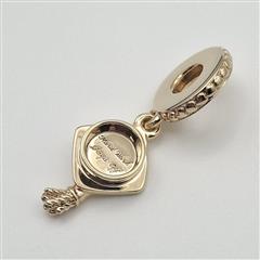 Pandora MET ALE 14K Yellow Gold Plated Graduation Cap Dangle Charm 761892C00